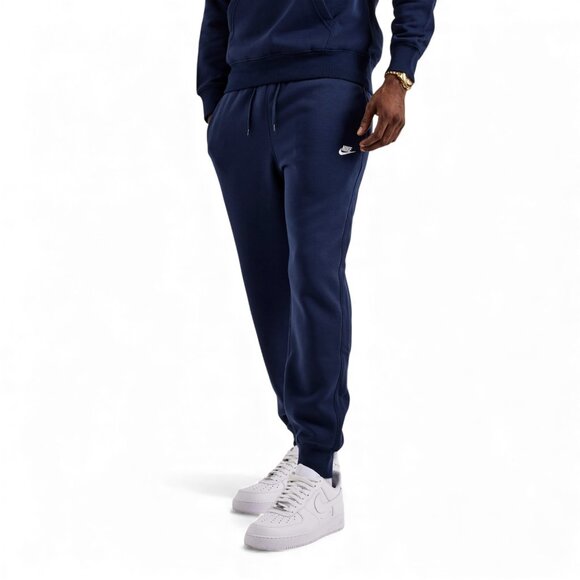 Nike Club Fleece 2 Piece Men's Sweatsuit Tracksuit Navy Blue Gift Set Outfit NWT - Picture 4 of 14